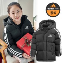 아디다스 130cm 160cm 주니어 성인여성 따뜻하고 가벼운 3S 숏패딩 덕다운점퍼-GG3648
