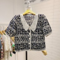 핑크피그 펀칭 꽃 자수 블라우스(PPA22BL1202)