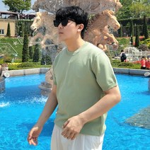 디센도 남자 여름 반팔 니트
