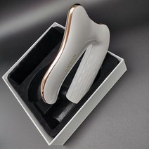 갈바닉마사지기 전기 과샤 마사지 도구 긁기 갈바닉 페이셜 바디 구아샤 미세 전류 진동 근육통 완화, 01 white