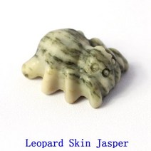 위스키스톤 아이스 큐브 귀여운 거미 천연 크리스탈 미네랄 황철석 석영 조각 공예 미니 돌 인형 힐링 레이키 홈 인테리어 장식품 선물, Leopard Skin Jasper 3 PCS