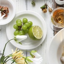 [포스트모던포터리] 시라쿠스 뉴욕 화이트 22종 접시 카페 레스토랑 디저트 예쁜 접시, 카페라떼잔