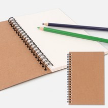 무지 크라프트 연습장 무선 스프링노트 2개 공부노트