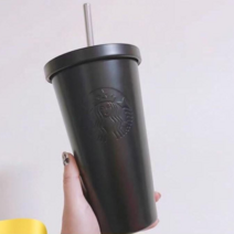 스타벅스 명품 텀블러 스텐 보온보냉 450ml, 릴리프블랙텀블러