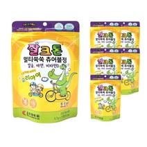 잘크톤 츄어블 멀티쑥쑥 포도맛 휴대용 파우치형 15정 x 6봉, 90정