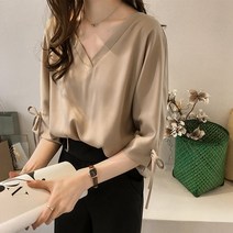 SAMARA 여성 브이넥 빅사이즈 반팔티 k16 594755059102