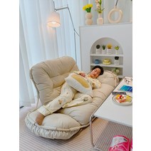 싱글 2인용 좌식 소파 의자 소형 아파트 홈 발코니 원룸 인테리어, 싱글 - 블루 팔걸이조정X