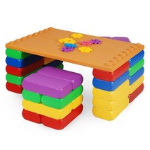 빅블럭 책상의자세트블록 4세장난감 소프트블럭 조카