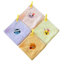 카카오프렌즈 플라워 고리 수건 핸드 타올 어린이 집, 무지(옐로우), 무지(옐로우)