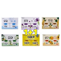 댕이몰 1+1 동산 6가지 !! 비누세뚜 4개입 - 오이 우유 살구 창포 인삼 골드디, 인삼+인삼