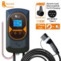 파워큐브충전기 전기차충전기 Feyree-EV 충전기 타입 2 케이블 32A 7.6KW 동적로드 밸런싱 EVSE 월박스 앱, 02 11KW 16A  3 Phase_01 Type2