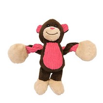 Outward Hound Pulleez 소 스퀴키 플러시 강아지 장난감 로프 포함 풀 스루 터그 액션, Tuggeez_Monkey, Monkey