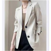 여성 두 버클 베이직 싱글 캐주얼 자켓+브랜드 맞춤 양말