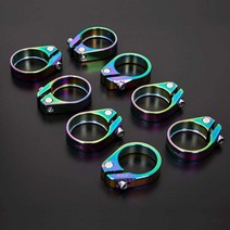 자전거 안장 싯클램프 안장봉 볼트 자정거 부품 고정, 모델 A 34.9mm 컬러풀