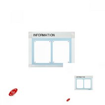 TWKL A형 다보자석 로고게시판 가로형, 검정/블루