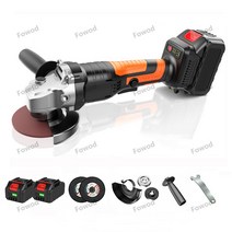 Fowod 고출력 전동 핸드 그라인더 충전식 광택기 절단기, 1세트(배터리 1개 포함)