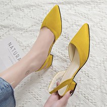 여성 로우힐 통굽 구두 4컬러