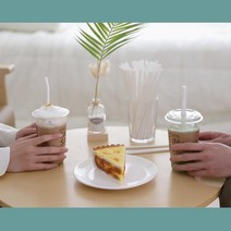 생분해 버블티용 옥수수소재 안전빨대 200P 빨아먹기 키즈스트로우 텀블러, 상세페이지참조, 화이트