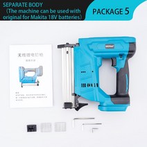 전동타카 네일건 못박는기계 20V 전기 네일건 네일러 스테이플러 프레이밍 택커 가구 건 마끼다용 목공, 01 Without Battery