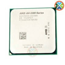 AMD A-시리즈 A4 3300 듀코어 클래딩 어 데스크탑 2.5GHz CPU AD33000JZ22HX 65W 소켓 FM1, 한개옵션0