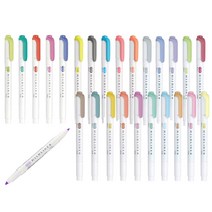 [희망상점] 제브라 마일드라이너 트윈 파스텔 형광펜 25색 낱개 1자루, 그레이