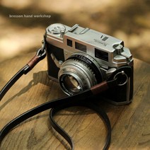 8mm 수제 카메라 스트랩 헤드 레이어 소가죽 복고풍 마이크로 싱글 로프-116560, 단일옵션, 17. 【블랙 가죽 커피 라인】 스