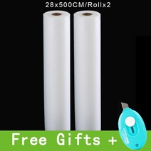 진공포장기 진공 식품 보호기 실러 가방 롤 12/15/17/20/25/28/30cm x 500cm 고기 과일 야채 견과류 Sous Vide 스토리지 포장, [04] 28x500CM 2 Rolls