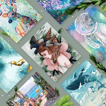 하루클래스 DIY 패브릭형 보석십자수 세트, C84.아이스 나잇(대형)