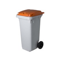 HDPE RFID 자동상차용 아파트 음식물쓰레기통 STC-120(120L) 음식물폐비닐수거함, 주황색