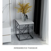코너테이블 소파 사이드 테이블 대리석 코너 여덟 불멸 거실 캐비닛 발코니 커피 침대 옆, 01 40cmx40cmx45cm