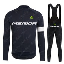 자전거의류 사이클 자켓 져지 바람막이 Merida 긴 소매 사이클링 저지 세트 자전거 슈트 산악 의류 봄 및 가을