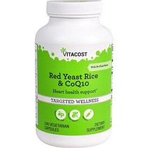 vitacost 붉은 효모 쌀 앰프 no-flush 니아신 함유 coq10 -- 240 식물성 캡슐