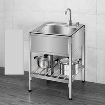 304 스텐 싱크대 보조 주방 간이 세정대 손 빨래 스테인레스 씽크대 개수대 세면대 애견 목욕 세탁실, 304 스텐 48x35