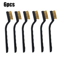 카본 브러쉬 미니 금속 녹 제거 브러시 황동 청소 브러시 ​​연마 금속 브러시 청소, 빨간색