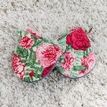 네이처데코 퀼트솜 플라워 면 주방장갑 6style, 4.카네이션