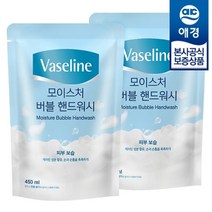 기타 바세린 모이스처 버블 핸드워시 리필 450ml x2개, 단품