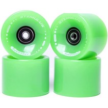 green FREEDARE 70mm Longboard Wheels with ABEC-7 Bearings and Spacers(Set of 4), 1