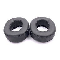 1 쌍 교체 가죽 폼 이어 패드 MDR-HW700 HW700DS 헤드셋 용 쿠션 커버, 검은색