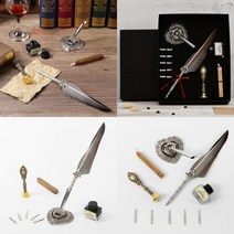 요비월드 깃털 만년필 세트 그레이 고급필기 취미생활추천 캘리그라피펜