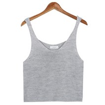 여성용 라운드 뷔스티에 니트베스트