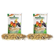 마니토바 왕관 모란 앵무새 사료 6030/1, 1kg, 2개