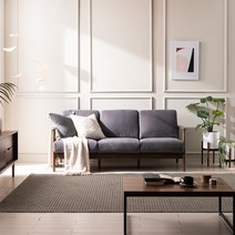 리바트 올 뉴탐 3인 패브릭 소파 (8색), (옵션3)베이지+오크