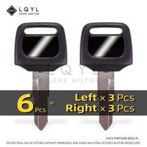 혼다 오토바이 새 언컷 비어 교체 키 6 개 DIO 56 57 Z4 125 SCR100 WH110 SCR WH 100 110 스쿠터 50CC 줌, 3 Right 3 Left, 6개
