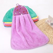핸드타월 고리 카페 주방 손 수건 고급 타올 코랄 벨벳 욕실 용품 소프트 30x38cm흡수성 행주걸이 천 액세서리 926EA 1, 05 plum