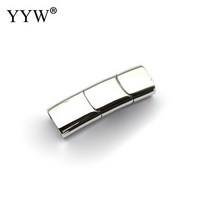 비즈공예 원석 팔찌 자석 버클 스테인레스 스틸 걸쇠 가죽 코드 Diy 만들기 결과 3 섹션 2 피스, 05 Matte steel color
