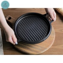 가정용삼겹살불판 가정용 세척이 편한 솥뚜껑 일체형 고기 불판 업소용구이기 캠핑용, 멀티팬 중 29cm