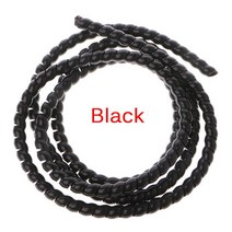 1M 10mm/14mm 나선형 와이어 정리 랩 튜브 난연성 케이블 슬리브 케이블 케이싱 케이블 슬리브 권선 파이, 04 black_01 10mm