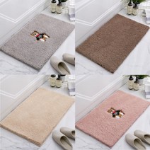 철스몰 부드러운 극세사 욕실 발매트 주방매트 현관러그, 그레이 곰