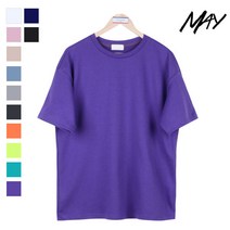 MAY 여름 반팔티_(MD)투웰브 컬러풀 오버핏 라운드 반팔티 반소매