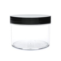 메가플라스틱 메가 투명 슬라임용기 210ml(블랙캡) 1박스100개